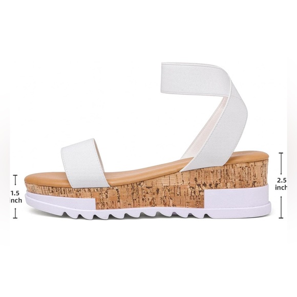 katliu Women's Wedge Platform Sandals
Elastic Ankle Strap Cork Platform size 9 - Picture 2 of 7